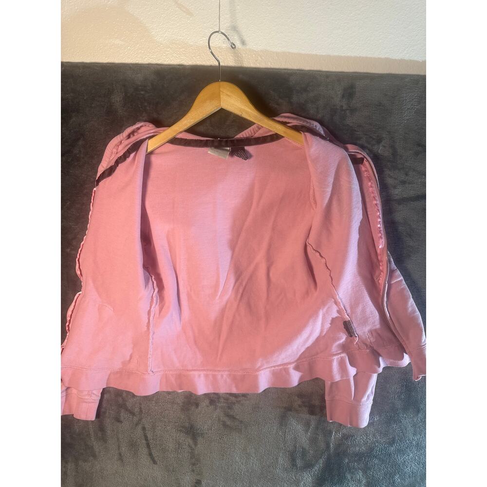 Vtg Y2K Pink Harley Davidson Zip Up Hoodie Size SM Rose Biker Barbie Grunge - Picture 3 of 9